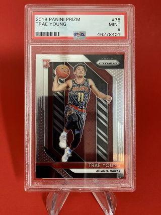 2018 Panini Prizm 78 Trae Young Rookie Rc Psa 9