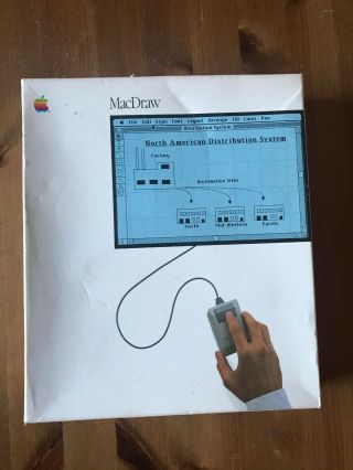 Vintage Apple 1986 Macintosh Macdraw Single Sided Only /guided Tour Cassette
