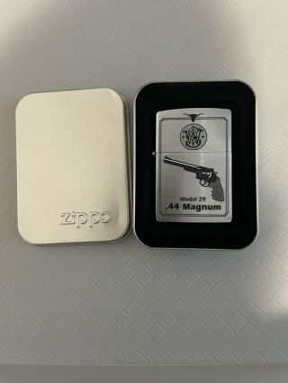 Vintage Zippo Lighter S&w Smith And Wesson.  44 Magnum