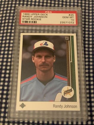 Randy Johnson Expos 1989 Upper Deck Baseball 25 Rc Rookie Card - Psa 10 Gem