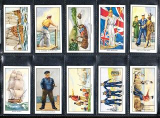 1937 R & J Hill Nautical Songs Full Set 30 Cigarette Cards Exc,  / Royal Navy