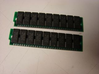 Ti 30 Pin Simm Memory 2 - 1mb Modules 80ns 2mb Total With Parity 9 Chip