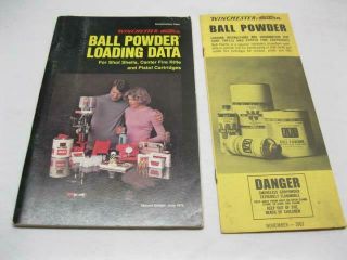 Winchester Western Ball Powder Loading Data Reloading Handbook Brochure Vintage
