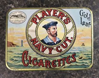 John Player’s Navy Cut Gold Leaf Cigarettes Tin Nottingham Castle England