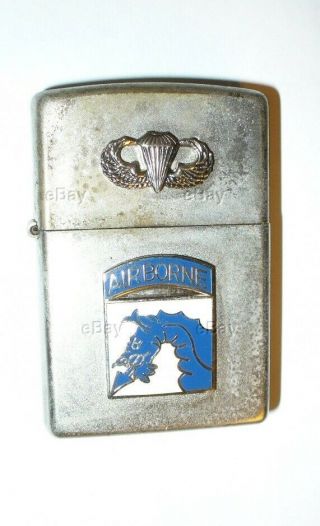 Zippo Cigarette Lighter 18th Airborne Paratrooper Us Army Sky Dragons Xviii G/13