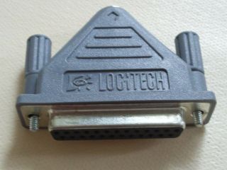 Vintage Logitech Mouse 25pin Db - 25 Female To Ps/2 (md6) Adapter 500879 - 00 Pi Twn