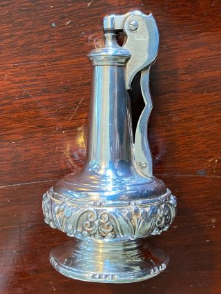 Fabulous Vintage Ronson Silver “decanter” Grip Trigger Torch Cigarette Lighter
