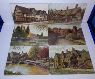 Vintage Table Placemats Set Of 6 Shakespeare By Clover Leaf