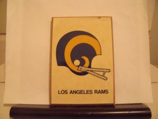Vintage Kentucky Art Nfl Helmet Plaque Los Angeles Rams 5 X 3 1/2 Inches