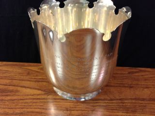 Tiffany Sterling Silver Presentation Trophy,  Wine Cooler,  Ice Bucket.  Arlington.