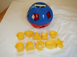 Vtg Tupperware Shape O Ball Tupper Toy Learning Sorter Ball Complete 10 Shapes