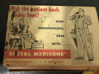Vintage Medical Physicians Sample Pack Medicone Company Hemorrhoidal Therapy