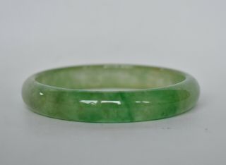 Vintage Antique Chinese Green Natural Jadeite Jade Bangle Bracelet