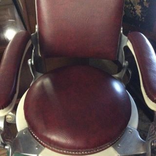 Vintage Barber Shop Chair by Emil J.  Paidar Chigago 5