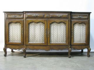 Vintage High - End French Provincial Style Walnut Buffet; (baker)