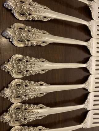 COMPLETE 75PC OLD HEAVY SET WALLACE GRANDE BAROQUE STERLING FLATWARE 12 SETTINGS 3