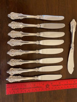 COMPLETE 75PC OLD HEAVY SET WALLACE GRANDE BAROQUE STERLING FLATWARE 12 SETTINGS 6