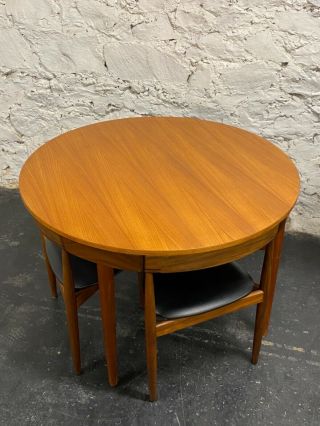 1960s Danish Teak Dining Table and Chairs by Hans Olsen for Frem Rojle WE SHIP 4