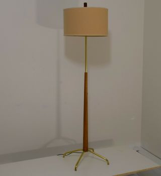 Adjustable Floor Lamp By Gerald Thurston Lightolier Mid Century Modern Vintage