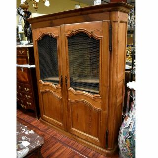 Antique French Pine Kitchen Cupboard Cabinet