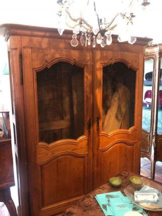 Antique French Pine Kitchen Cupboard Cabinet 2