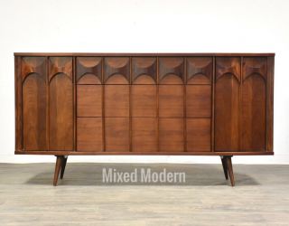 Kent Coffey Perspecta Walnut And Rosewood Dresser Credenza Mid Century Modern