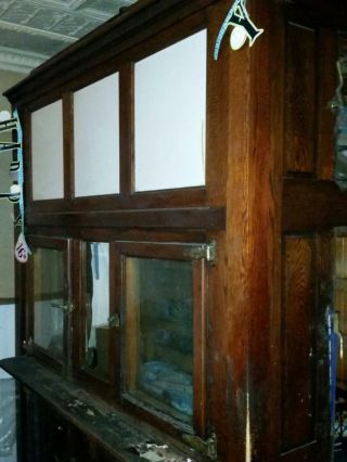 Antique Oak Walk In Cooler From Corner General Store - Ice Box - Finish