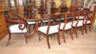 Regency Mahogany Dining Set William Iv Chairs Table Suite