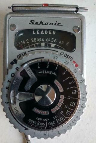 Vintage Sekonic Seiko Leader Light Meter Model L - Vi L - 6 W/leather Case