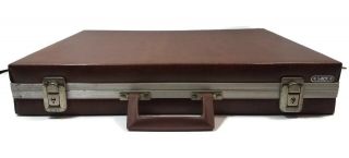 Vintage Savoy 60 Cassette Tape Storage Carrying Case Briefcase Organizer W/keys