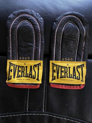 Vintage Everlast 4308 Leather Weighted Speed Bag Gloves