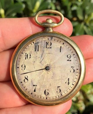 Antique Cartier 18k Solid Yellow Gold Ultra Slim 45mm Pocket Watch