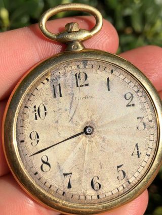 ANTIQUE CARTIER 18K SOLID YELLOW GOLD ULTRA SLIM 45mm POCKET WATCH 2