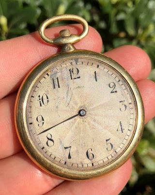 ANTIQUE CARTIER 18K SOLID YELLOW GOLD ULTRA SLIM 45mm POCKET WATCH 3