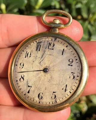 ANTIQUE CARTIER 18K SOLID YELLOW GOLD ULTRA SLIM 45mm POCKET WATCH 4