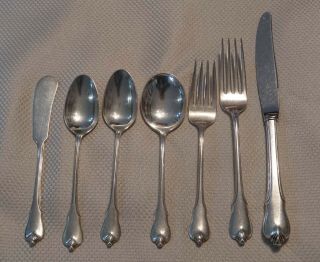 Wallace Sterling Silver GRAND COLONIAL 81 Piece Flatware Set for 12 2