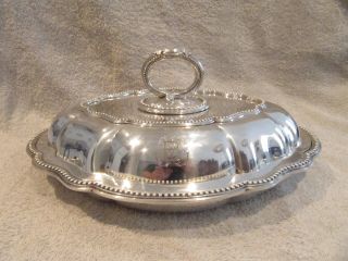 1864 English Sterling Silver Large Covered Vegetable Dish Pearls 1559g 55oz