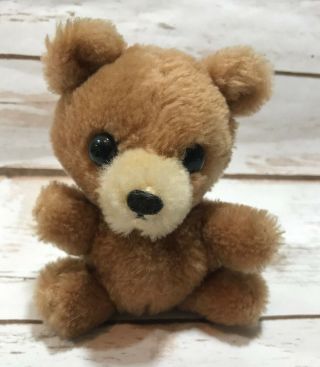 Vintage Dakin Teddy Bear Stuffed Animal Toy Tan Beige Brown 1978 5 " Korea Plush
