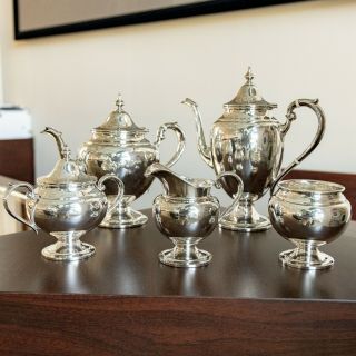 Puritan By Gorham Sterling Silver 5pc.  Coffee & Tea Set