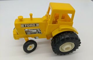 Vintage Processed Plastic Co.  Ford Farm Yellow Tractor Kids Toy