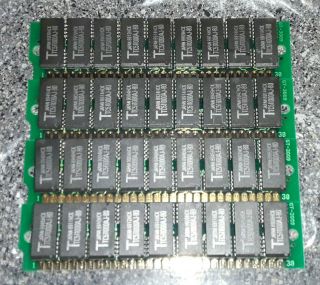Vintage 4x ?mb 30 - Pin 9 - Chip Memory Simms Sticks (pulled From 386 Microstar Pc)