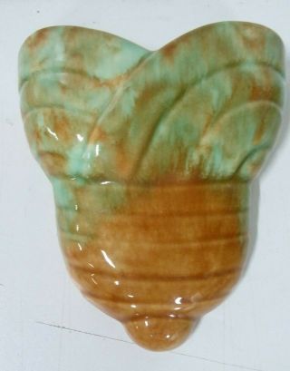 Vintage Australian Pottery Diana Wall Vase Art Deco Drip Glaze