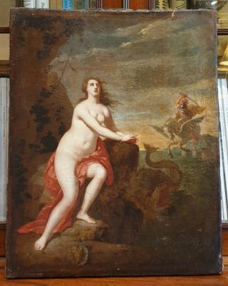 17th.  18th.  Century Old Master Oil Painting Mythology 1700s 1800s Nude