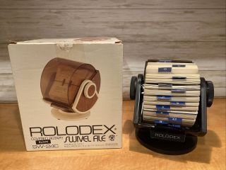 Rolodex Vintage Classic Circular And Full Set Alphabetical Indexes Cards W/ Box