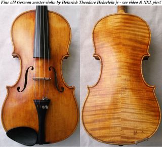 Old German Master Violin H.  Th.  Heberlein Jr - Video - Antique バイオリン скрипка 012