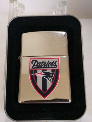 Retired England Patriots Shield Nfl Zippo Lighter