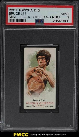 2007 Topps Allen & Ginter Mini Black Border Bruce Lee No Number Psa 9