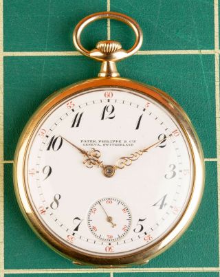 Antique Patek Philippe & Cie 18k Gold 18 Jewels Pocket Watch Fully Signed Ticks