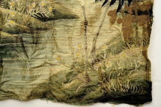 1900 ' s Japanese Silk Embroidery Wall Hanging Tapestry Panel Crane Bird Mk 112CM 5