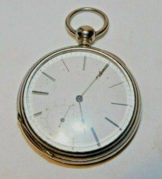Vintage C.  L.  Guinand Key Wind Pocket Watch Parts No Back Cover
